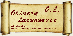 Olivera Lacmanović vizit kartica